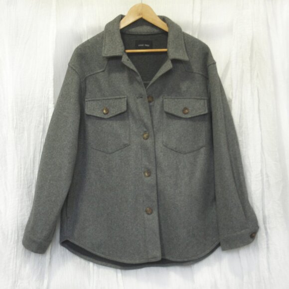 Love Tree Fleece Shacket Jacket - Picture 1 of 7